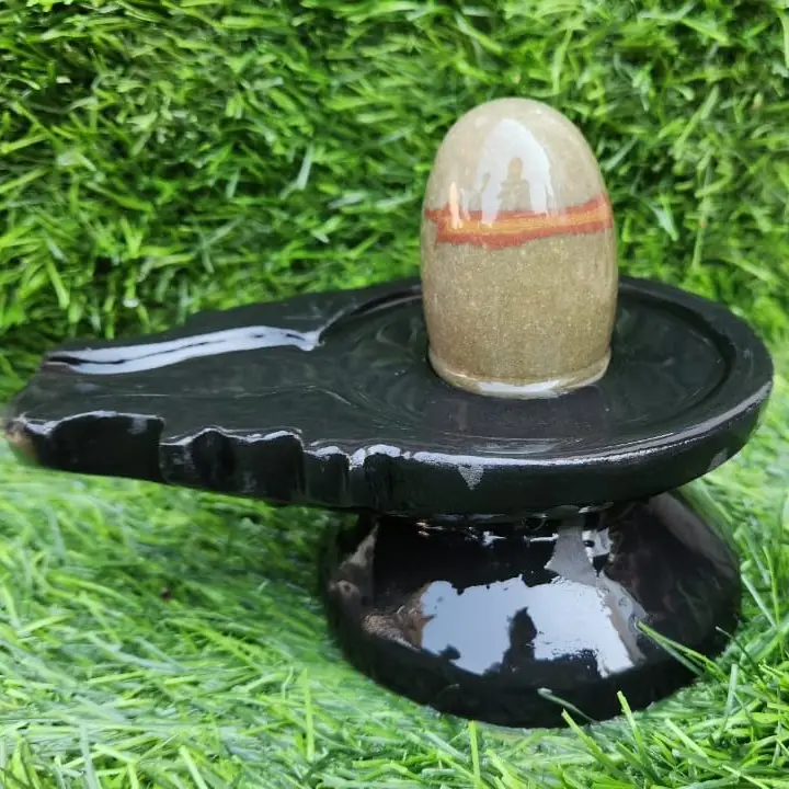 Energized Narmadeshwar Shivling with Damru Jaladhari – Complete Pooja Set