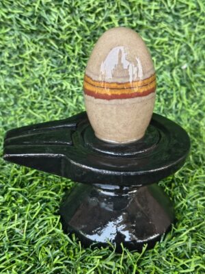 Janeudhari Shivling With Jaladhari  - Narmada River Stone shivling