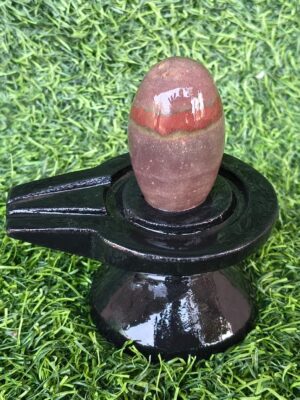 Red Janeudhari Narmadeshwar Shivling Narmada River Stone