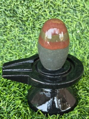 Red Janeudhari Narmadeshwar Shivling with Jaladhari