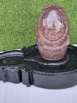 Janeudhari Shivling With Jaladhari  - Narmada River Stone shivling for temple